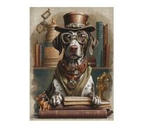52x38cm/1000pcs Teenagers Pieces Jigsaw Puzzle Smart German Pointer Dog Teenagers Puzzles Fun Games Staycation Kill Time Challenging To Complete 52x38cm/1000pcs
