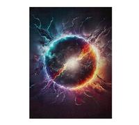 52x38cm/1000pcs Teenagers Pieces Jigsaw Puzzle Vibrant Exploding Planet Adult Jigsaw Brain Teaser Game But Fun And Humorous Gifts for Friends And Family 52x38cm/1000pcs