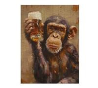 52x38cm/1000pcs Teenagers Puzzles Beer Drinker Monkey Puzzle for Adults DIY Toys Enhance Memory Unique Gifts for Birthday And Christmas 52x38cm/1000pcs