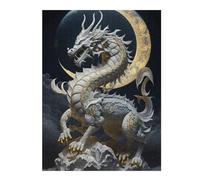 52x38cm/1000pcs Teenagers Puzzles Serene Celestial Dragon Statue Adult Puzzles Hands-on Game Difficult Challenge Unique Gifts for Birthday And Christmas 52x38cm/1000pcs