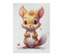 52x38cm/1000pcs Teenagers Puzzles Watercolor Baby Squirrel Puzzle for Adults DIY Toys Enhance Memory Unique Gifts for Birthday And Christmas 52x38cm/1000pcs