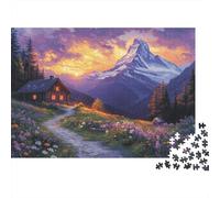 52x38cm/1000pcsAlpine Landscape Puzzle Quaint Swiss Chalet DIY-Puzzle Für Erwachsene