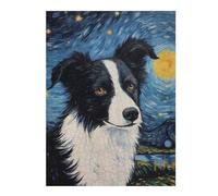 52x38cm/1000pcsJigsaw Puzzle for Adults Border Collie Dog Jigsaw for Adults DIY Toys Improve Memory Unique Gifts for Birthday And Christmas 52x38cm/1000pcs