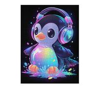 52x38cm/1000pcsJigsaw Puzzle for Adults Bubbly Penguin Music Puzzle for Adults Family Game Difficult Challenge Parent-child Interaction 52x38cm/1000pcs