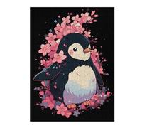 52x38cm/1000pcsJigsaw Puzzle for Adults Cherry Flower Penguin Puzzle for Adults Family Game Difficult Challenge Parent-child Interaction 52x38cm/1000pcs
