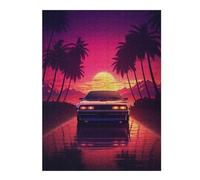 52x38cm/1000pcsJigsaw Puzzle for Adults Futuristic Outrun Car Puzzle for Adults Family Game Difficult Challenge Parent-child Interaction 52x38cm/1000pcs