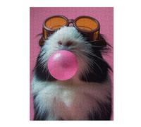 52x38cm/1000pcsJigsaw Puzzle for Adults Guinea Pig Bubblegum Puzzle for Adults Family Game Difficult Challenge Parent-child Interaction 52x38cm/1000pcs