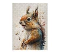 52x38cm/1000pcsJigsaw Puzzle for Adults Squirrel Watersplash Puzzle for Adults Family Game Difficult Challenge Parent-child Interaction 52x38cm/1000pcs