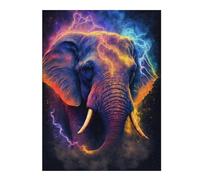 52x38cm/1000pcsJigsaw Puzzle for Adults Star Elephant Puzzle for Adults Family Game Difficult Challenge Parent-child Interaction 52x38cm/1000pcs