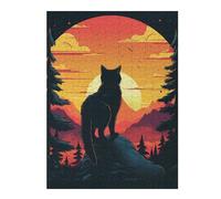 52x38cm/1000pcsJigsaw Puzzles for Adults Teenagerss Black Cat Jigsaw Puzzle Relaxing Games Analysis And Logic Birthday And Unique Gifts 52x38cm/1000pcs