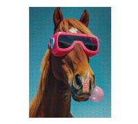 52x38cm/1000pcsJigsaw Puzzles for Teenagerss Horse Bubblegum Puzzles for Adults Hands-on Game Difficult Challenge Help The Brain Exercise 52x38cm/1000pcs