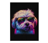 52x38cm/1000pcsJigsaws for Teenagerss Coton De Tulear Jigsaws for Adults Toy Wall Decor Home Decoration Challenging To Complete 52x38cm/1000pcs