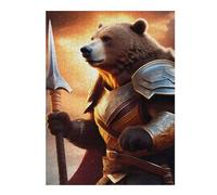 52x38cm/1000pcsPuzzles for Teenagerss Bear Sword Fantasy Jigsaw Puzzle Toy Wall Decor Difficult Challenge Stress Reduction Gifts 52x38cm/1000pcs