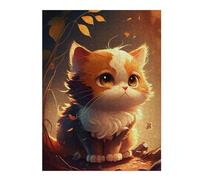 52x38cm/1000pcsPuzzles for Teenagerss Cute Cat Cartoon Animal Jigsaw Puzzle Toy Wall Decor Difficult Challenge Stress Reduction Gifts 52x38cm/1000pcs