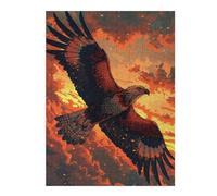 52x38cm/1000pcsPuzzles for Teenagerss Eagle Soaring Sunset Jigsaw Puzzle Toy Wall Decor Difficult Challenge Stress Reduction Gifts 52x38cm/1000pcs
