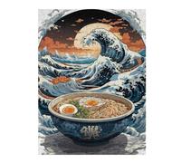 52x38cm/1000pcsPuzzles for Teenagerss Grate Ramen Wave Tsunami Jigsaw Puzzle Toy Wall Decor Difficult Challenge Stress Reduction Gifts 52x38cm/1000pcs