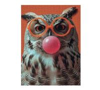 52x38cm/1000pcsPuzzles for Teenagerss Owl Bubblegum Jigsaw Puzzle Toy Wall Decor Difficult Challenge Stress Reduction Gifts 52x38cm/1000pcs