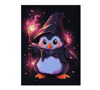 52x38cm/1000pcsPuzzles for Teenagerss Penguin Fire Wizard Jigsaw Puzzle Toy Wall Decor Difficult Challenge Stress Reduction Gifts 52x38cm/1000pcs