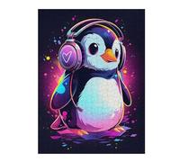 52x38cm/1000pcsPuzzles for Teenagerss Penguin Music Jigsaw Puzzle Toy Wall Decor Difficult Challenge Stress Reduction Gifts 52x38cm/1000pcs
