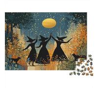 52x38cm/1000pcsThree Witches Danced in The Bright Moonlight Puzzle DIY-Puzzle Für Erwachsene