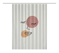53.54x70.87Inch(136x180cm)Opaque Privacy Curtain, Use Alone Or with Clear Shower Curtain - Weighted Hem, Water-Resistant - Shower Curtain Liner, Bathroom Curtains, Bathroom CurtainStick Figure-yellow-