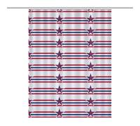 53.54x70.87Inch（136x180cm）Opaque Privacy Curtain, Use Alone Or with Clear Shower Curtain - Weighted Hem, Water-Resistant - Shower Curtain Liner, Bathroom Curtains, Bathroom CurtainStar-Spangled Five-p