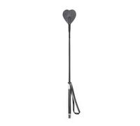 53.5cm Heart-Shaped PU Leather Riding Crop, Premium Equestrian Training & Show Whip(Black)