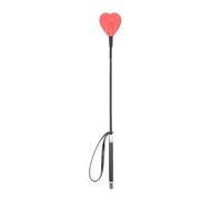 53.5cm Heart-Shaped PU Leather Riding Crop, Premium Equestrian Training & Show Whip(Red)