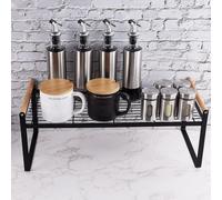 (53.5cm W x 20.5cm D x 20cm H) Free Standing Kitchen Spice Herb Rack Holder Cupboard Organiser
