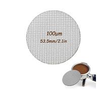 53.5mm Puck Screen, 100μm Reusable Coffee Puck Filter, Coffee Portafilter Screen, Stainless Steel Coffee Filter Screen for Espresso, Lower Shower Screen