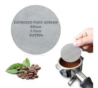 53.5mm Stainless Steel Coffee Filter for Espresso Machines, 1.7mm Thickness 150μm Espresso Filter Screen, Reusable Puck Screen Compatible with Sage Coffee Machine, Bottomless Portafilter
