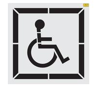 53" California ADA Handicap Stencil - 2016 CalTrans Spec - 1/16" (.063") Light-Duty LDPE