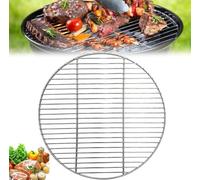 53 cm stainless steel cooking grate, round, grill rack, round grill grid, BBQ grill grid, stainless steel baking tray, for camping, picnic, garden, even heat distribution and easy cleaning
