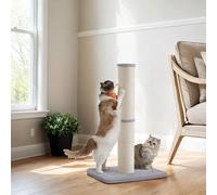 53 cm Tall Cat Scratching Post with Spring Pompom Dove Grey, Dove Grey
