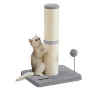 53 cm Tall Cat Scratching Post with Spring Pompom Dove Grey, Dove Grey / 36 x 30 x 53 cm