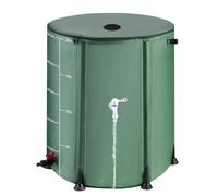 53 Gallon Collapsible Rain Barrel, 1000D Oxford Portable Garden Water Storage Tank to Collect Rainwater with Zipped Lid, 200L Rainwater Collection System with Filter Spigots and Overflow Kit