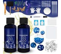 53 Item Scyanotype Kit, Cyanotype Paper+120ml Cyanotype, Cyanotype Sensitizer Set, Sun Paper Cyanotype Kit for Fabric and paper Dyeing Projects, Or for DIY Craft Projects