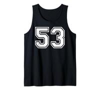 53 Number Fifty-Three Team Sports Graphic Matching Varsity Tank Top
