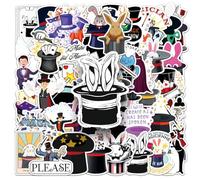 53 Pcs Magician Stickers for Laptop Water Bottles,Bicycle,Skateboard,Computer,Animal Magician Cute Style Decorative Stickers Waterproof Vinyl,Graffiti Stickers for Girls Boys Children Teens