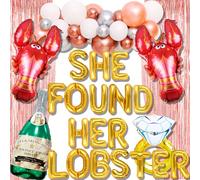 53 PCS She Found Her Lobster Bachelorette Decorations Friends Themed Bachelorette Party Favors Bridal Shower Bachelorette Balloons Engagement