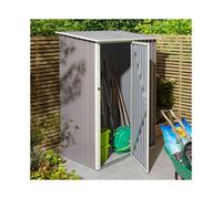 Rowlinson Trentvale 5X3 Metal Pent Shed - Light Grey, Grey
