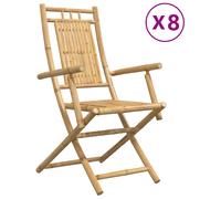 (53 x 66 x 99 cm, 8 pcs) vidaXL Folding Garden Chairs Outdoor Chair Patio Dining Chair 4 pcs Bamboo