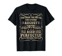 53 Year Old Birthday Gifts For Men August 1972 53rd Bday T-Shirt