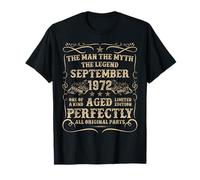 53 Year Old Birthday Gifts for Men September 1972 53rd Bday T-Shirt