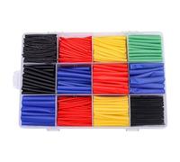 530 / 800Pcs Electric Insulation Heat Shrink Tube Sleeving Electrical Wire Cable Wrap Assortment 2: 1 Shrink Ratio Heatshrink Tube Kits Tubing Wrap for Wire Cable