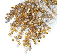 5300PCS 3mm Golden Yellow Resin Rhinestones Bulk for Crafting Gold Yellow Flatback Jelly Resin Stones SS10 Diamonds Gems Charms for Nails Face Eyes Makeup Body Tumblers DIY Crafts Shoes Clothes