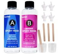 530g Epoxy Resin Crystal Clear Kit for Jewelry DIY Art Craft Resin Coating Epoxy Crystal Clear Easy Cast Non Toxic Resin Glue Pour Accessories