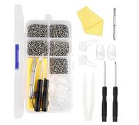 530PCS Glasses Repair Kit - Complete Eyeglass & Sunglass Fixing Set with Screws, Nose Pads, and Tools for Quick Repairs