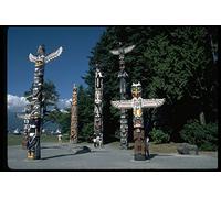 531057 Totem Pole Collection Stanley Park Vancouver A4 Photo Poster Print 10x8