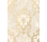 534368 Sienna Beige Damask Beige Wallpaper by Rasch Vasari